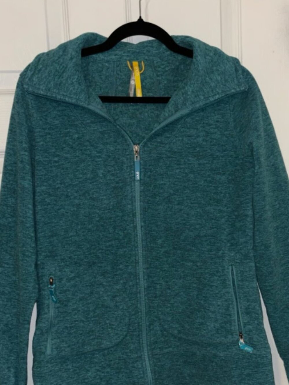 Lolë Teal Zip‑Up Hoodie (Style LSW0765)